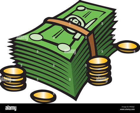 Cartoon Vector Illustration Of Us Money Stock Vector Image And Art Alamy
