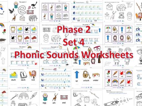 Phase 2 Set 4 Phonic Worksheets | Teaching Resources