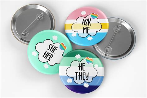 Bulk Pronoun Pin Pronoun Button Badge Pronouns Pin Button Etsy