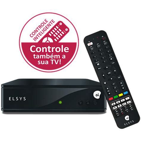 Receptor Elsys Oi Tv Livre Hd Etrs44 Controle Inteligente No Shoptime