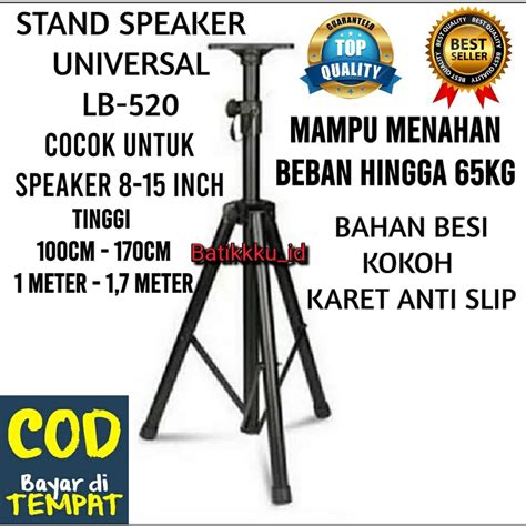 Jual Stand Tripod Speaker Besi Universal LB 520 KAKI KOKOH UNTUK