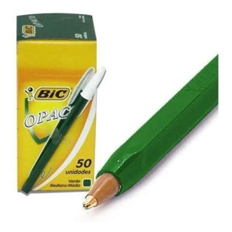 BOLIGRAFO BIC OPACO 1 MM VERDE CAJA X 50 UNID El Nuevo Palacio