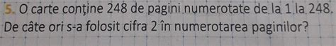 O carte conține 248 de pagini numărătoarea de la 1 la 248 De câte ori