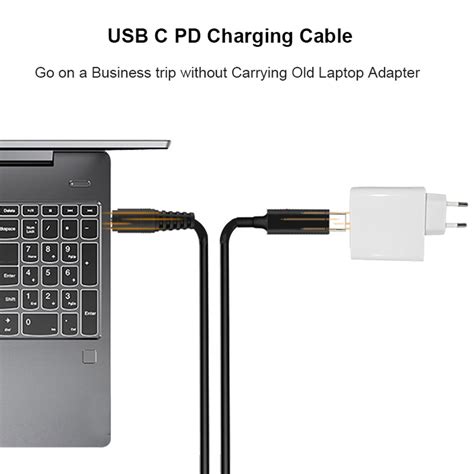 อะแดปเตอร์แปลงสายชาร์จ Usb Type C Pd เป็น 13 ปลั๊ก ตัวผู้ สําหรับแล็ปท็อป Lenovo Asus Dell Hp