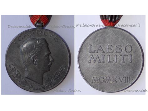 Austria Hungary Ww1 Wound Medal Laeso Militi 3 Wounds Austrian Military