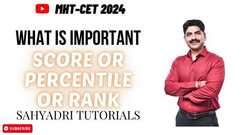 What Is Important Score Or Percentile Or Rank Sahyadri Tutorials Youtube