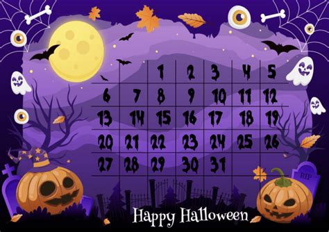 Halloween Countdown Calendar Free Diy Printable