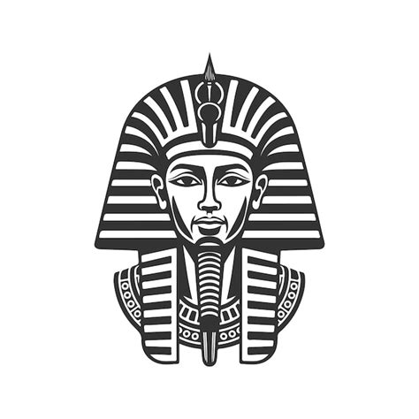 Premium Vector Ancient Egypt God Vintage Logo Line Art Concept Black