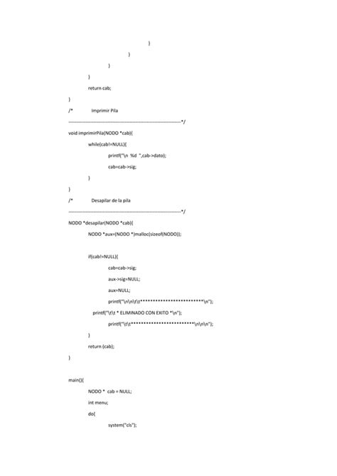 Estructura De Datos Pilas Pdf