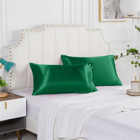 Silk Pillowcase Lzobxe Satin Pillowcase For Hair And Skin Pillowcases Standard Size Set Of 2