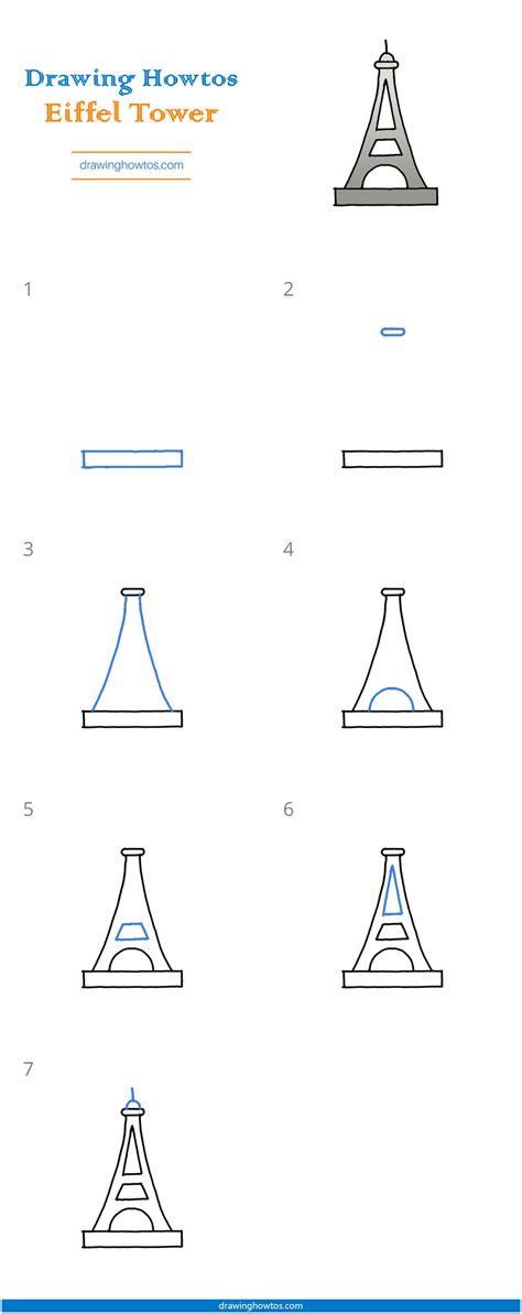 How To Draw Eiffel Tower Step By Step Easy Drawing Guides Drawing