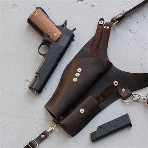 Colt 1911 Holster Custom Gun Holster Leather Shoulder Gun Etsy