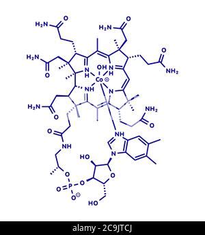 Vitamin B Cobalamin Molek L Skelettformel Chemische Struktur