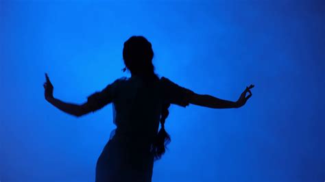 Indian Woman Dancing Silhouette On Blue Stock Footage Sbv 347676925 Storyblocks