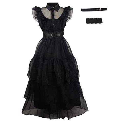 Kawell Wednesday Addams Costume Dress Wednesday Dress Halloween Cosplay