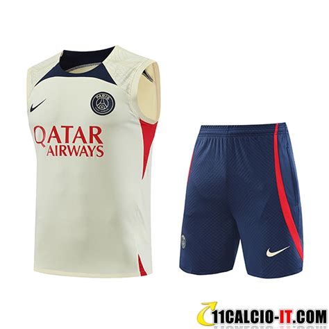 Acquisto Kit Canotta Allenamento Pantaloncini Psg Giallo