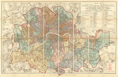 Map Of London And Its Environs Shewing The Boundary Of The