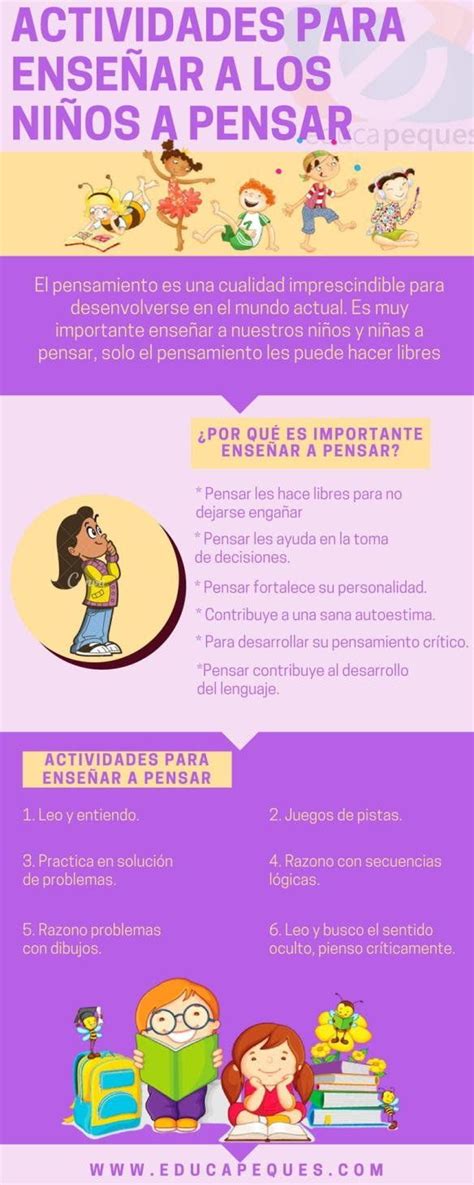 Cómo Enseñar A Pensar A Los Niños Infografía Educacion Emocional Infantil Enseñar A Los