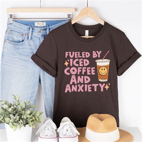 Fueled By Iced Coffee And Anxiety Unisex Tee The Cookier Club