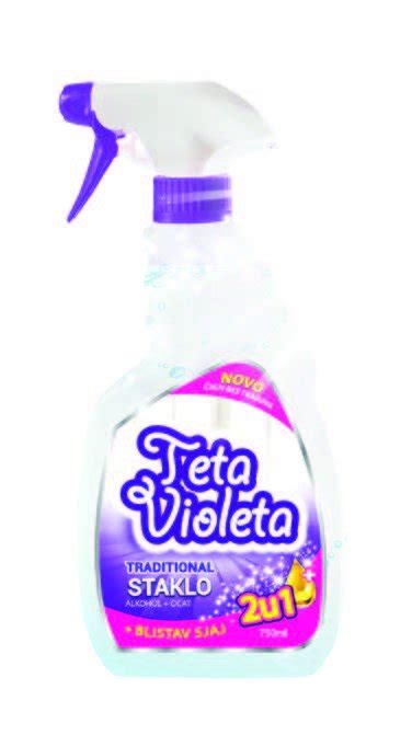 Sredstvo za čiščenje staklenih površina Teta Violeta Tradicional 750 ml