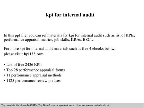 Kpi For Internal Audit