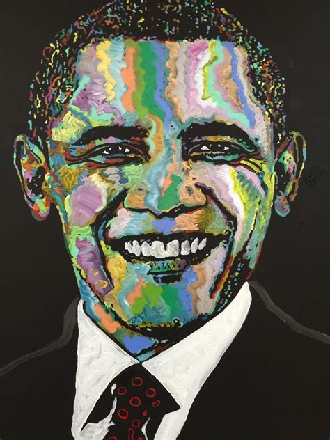 Barack Obama Pop Art Painting On Canvas Wall Art Made To Order Etsy