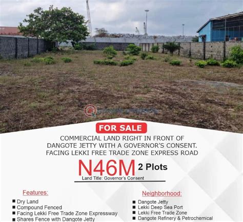 For Sale Land Directly Facing The Lekki Free Trade Zone Ibeju Lekki