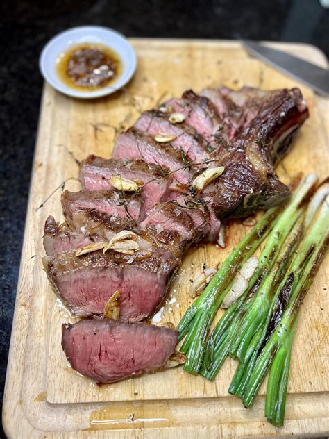 Homemade Home Dry Aged Ribeye Basted In Garlic Thyme Butter Rfood