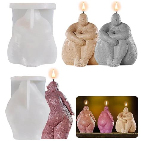 Denudate Fat Female Innovative Candle Mold Multi Purpose 3D Woman