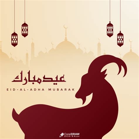 Download Eid Al Adha 2023 Mubarak Greeting Vector Design Download For