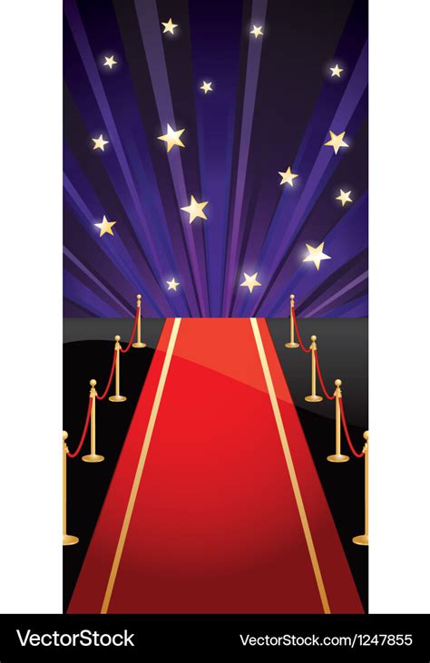 Background With Red Carpet And Stars Royalty Free Vector