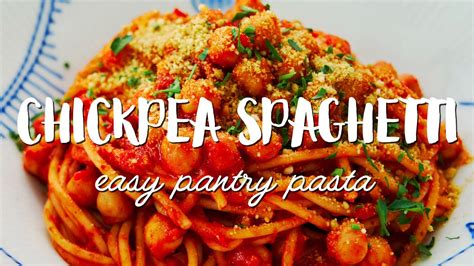 Quick Chickpea Spaghetti Recipe Youtube