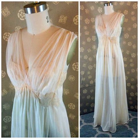 1950s Vanity Fair Sheer Tricot Nightgown Gem