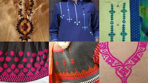 Best Sindhi Embroidery Kutch Work Gujrati Stitch Necklines For