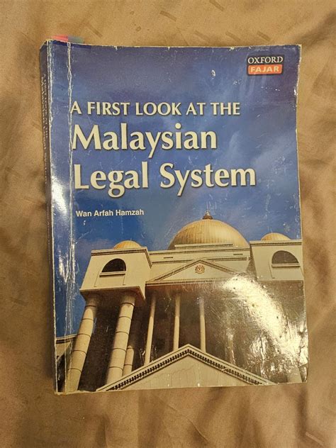 A First Look At The Malaysian Legal System Wan Arfah Hamzah Law