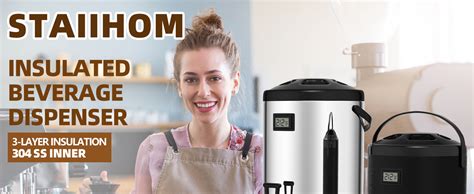 Amazon Insulated Beverage Dispenser Gallon Stainless Steel Thermal Hot Beverage