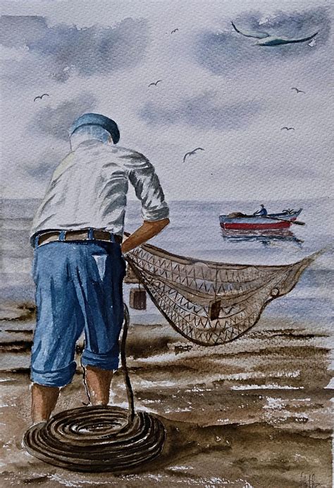 Fisherman Painting