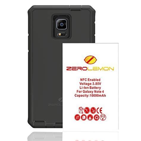 Zerolemon Samsung Galaxy Note 4 10000mah Extended Battery With Nfc