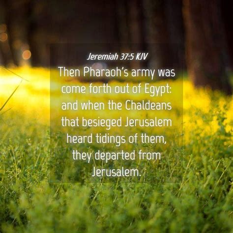 Jeremiah 375 Kjv Then Pharaohs Army Was Come Forth Out Of Egypt