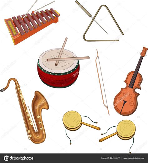 Musical Instruments Isolated On White Stock Vector By Svetlaboro