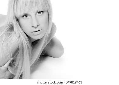 Closeup Portrait Beautiful Nude Woman Long Stock Photo 349819463