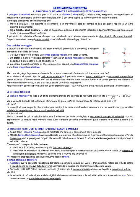 LA Relatività Ristretta LA RELATIVITÀ RISTRETTA IL PRINCIPIO DI