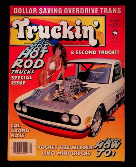 VINTAGE TRUCKIN MAGAZINE January 1987 Pickup Hot Rod Trucks Vans 1971