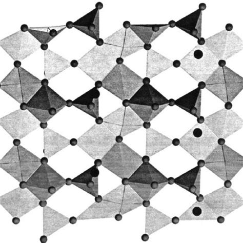 Polyhedral view of the vanadium oxide layer in the structure of ...