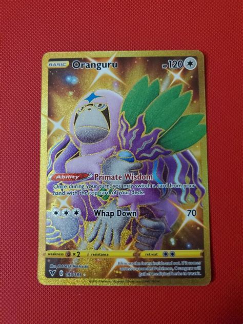 Pokémon Oranguru Full Art Vivid Voltage 199 185 Secret Rare Gold