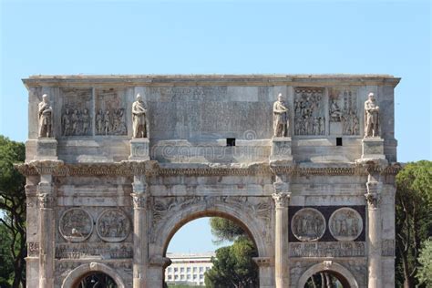 Arch Of Constantine In Rome Near Colosseum Stock Photo Image Of