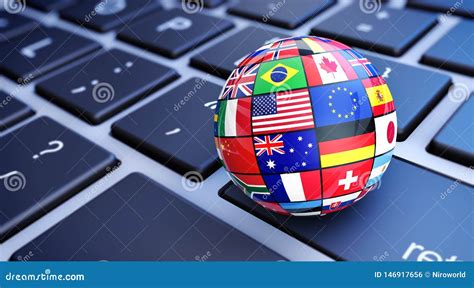 Flags Globe With World Map Cartoon Vector | CartoonDealer.com #15999679