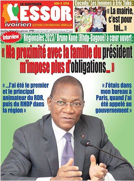 Titrologie De Lessor Ivoirien N Du Lundi Juin Abidjan