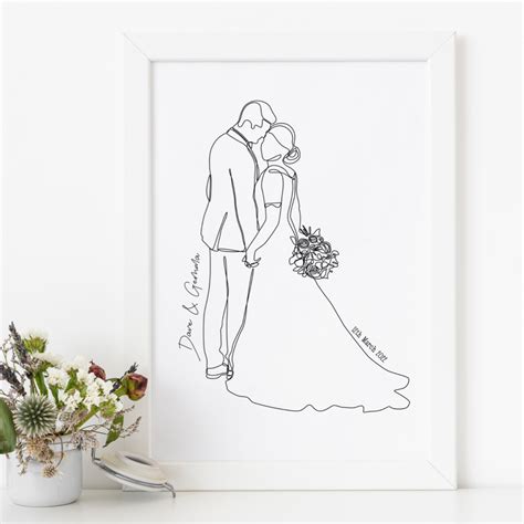 Wedding Bride And Groom Drawing