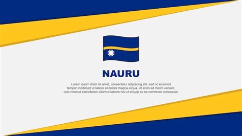 Plantilla de diseño de fondo abstracto de la bandera de nauru bandera